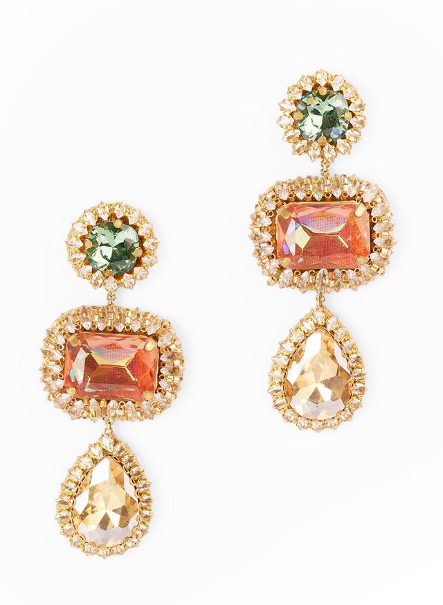 Deepa Gurnani Sashi Orange Earrings