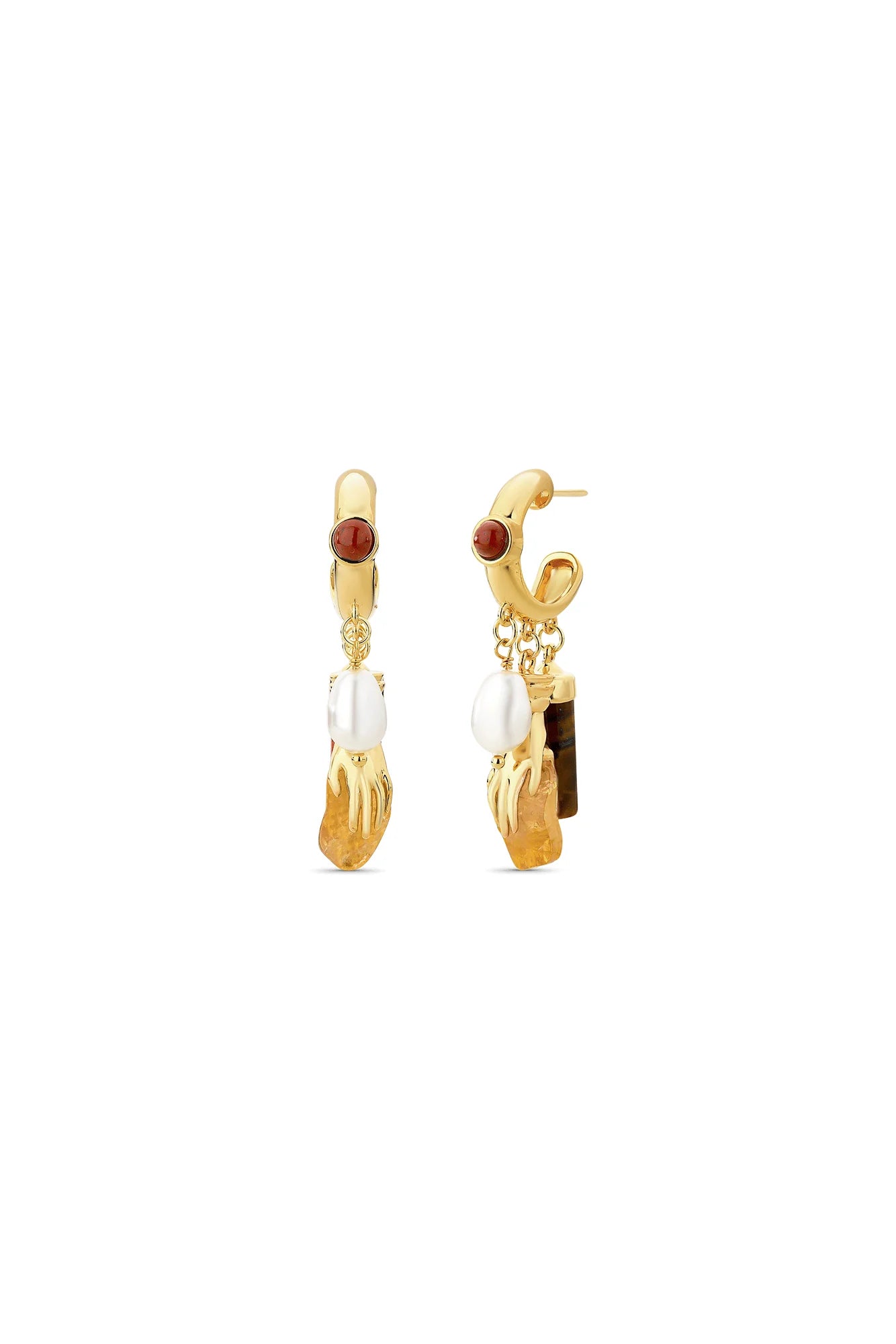 Alma Tiger Eye Earrings
