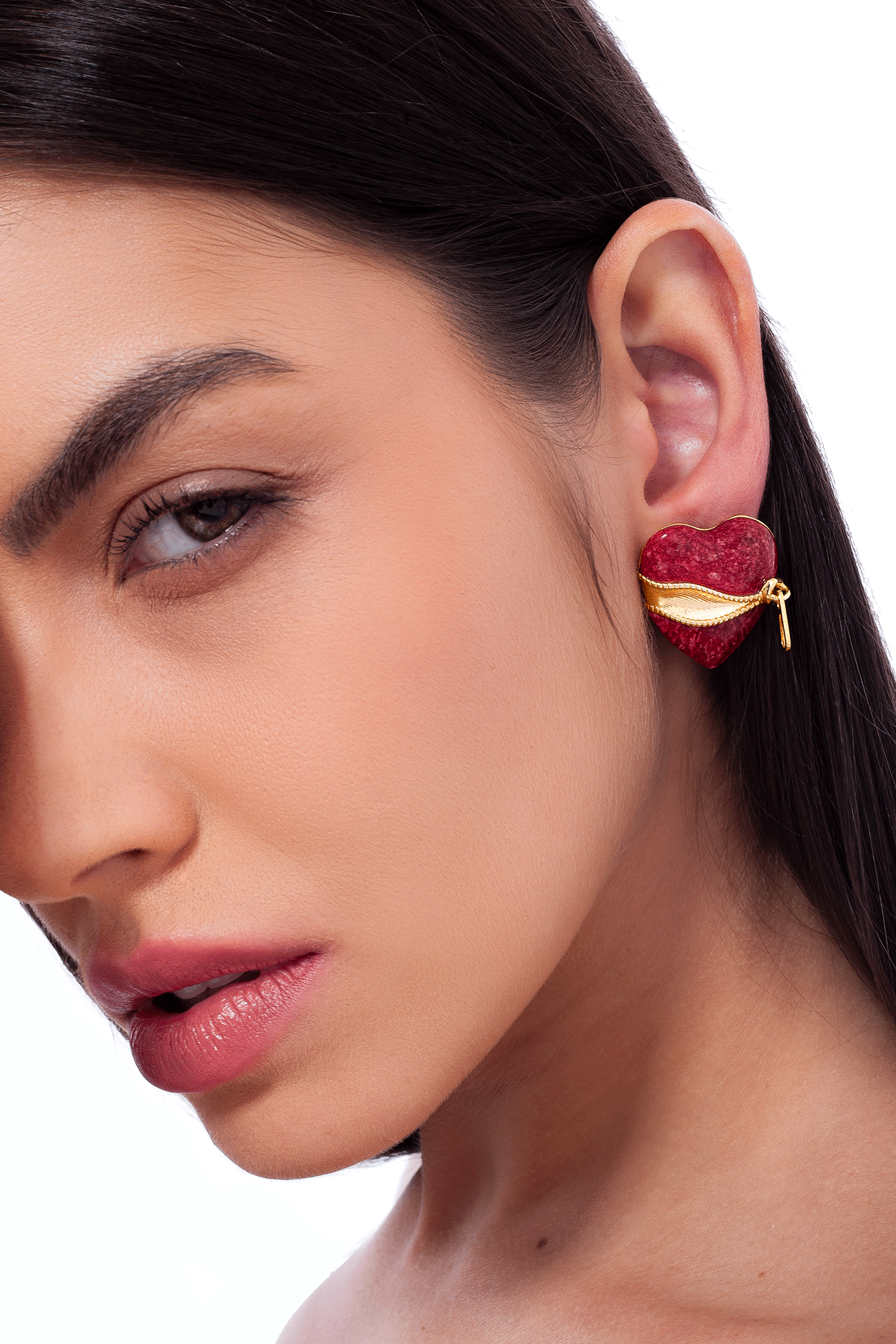 Amor Red Earring
